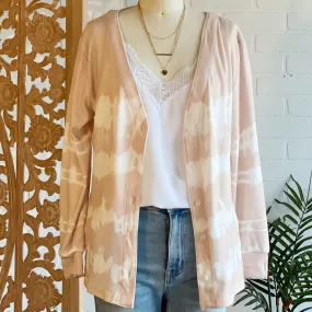 Tie-Dye Button Down Cardigan Apricot