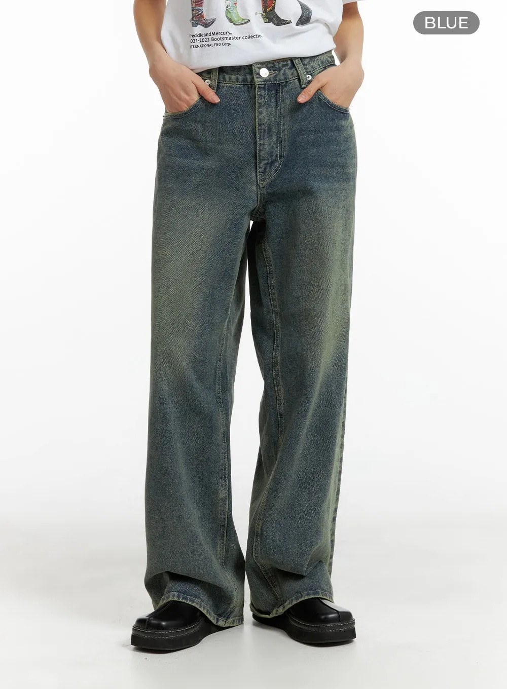 Urban Chic Washed Straight Unisex Jeans CM407