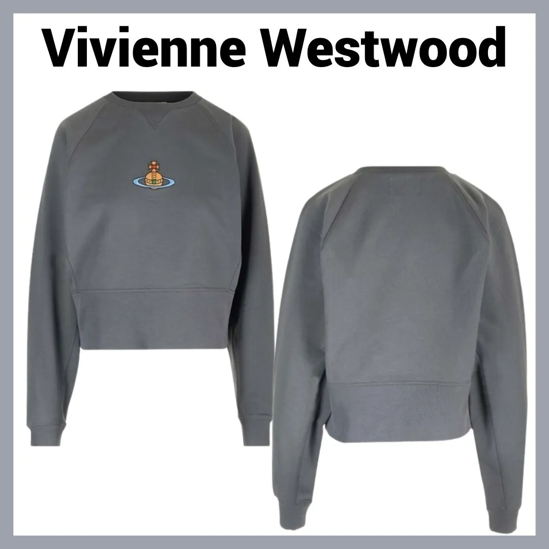 Vivienne Westwood  |Crew Neck Blended Fabrics Street Style Long Sleeves Plain