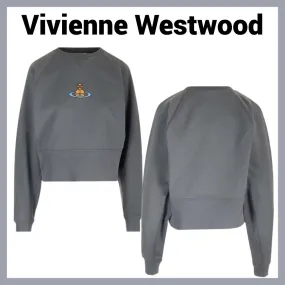 Vivienne Westwood  |Crew Neck Blended Fabrics Street Style Long Sleeves Plain