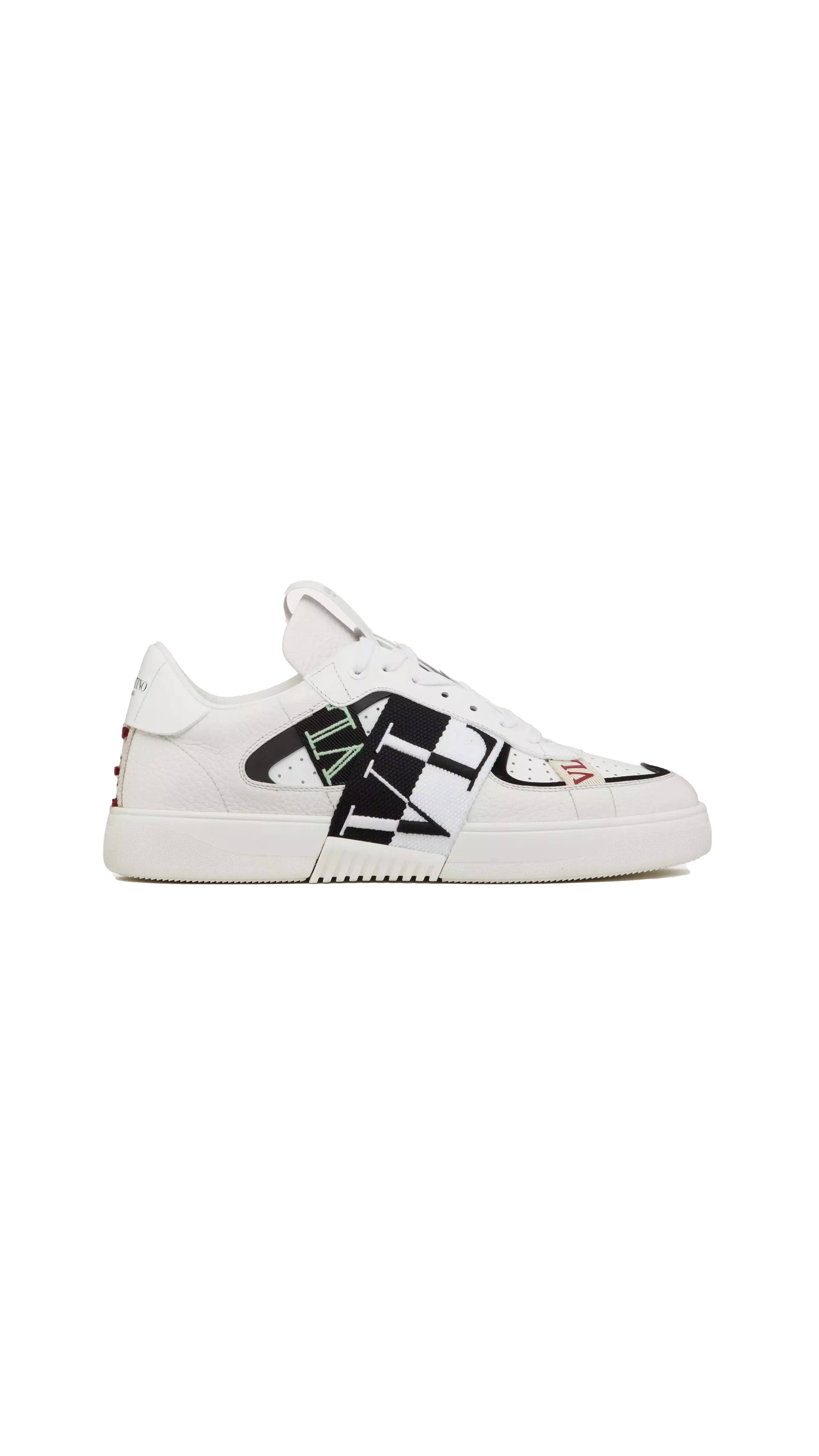 Vl7n Low-top In Banded Calfskin Sneaker - White/Mint