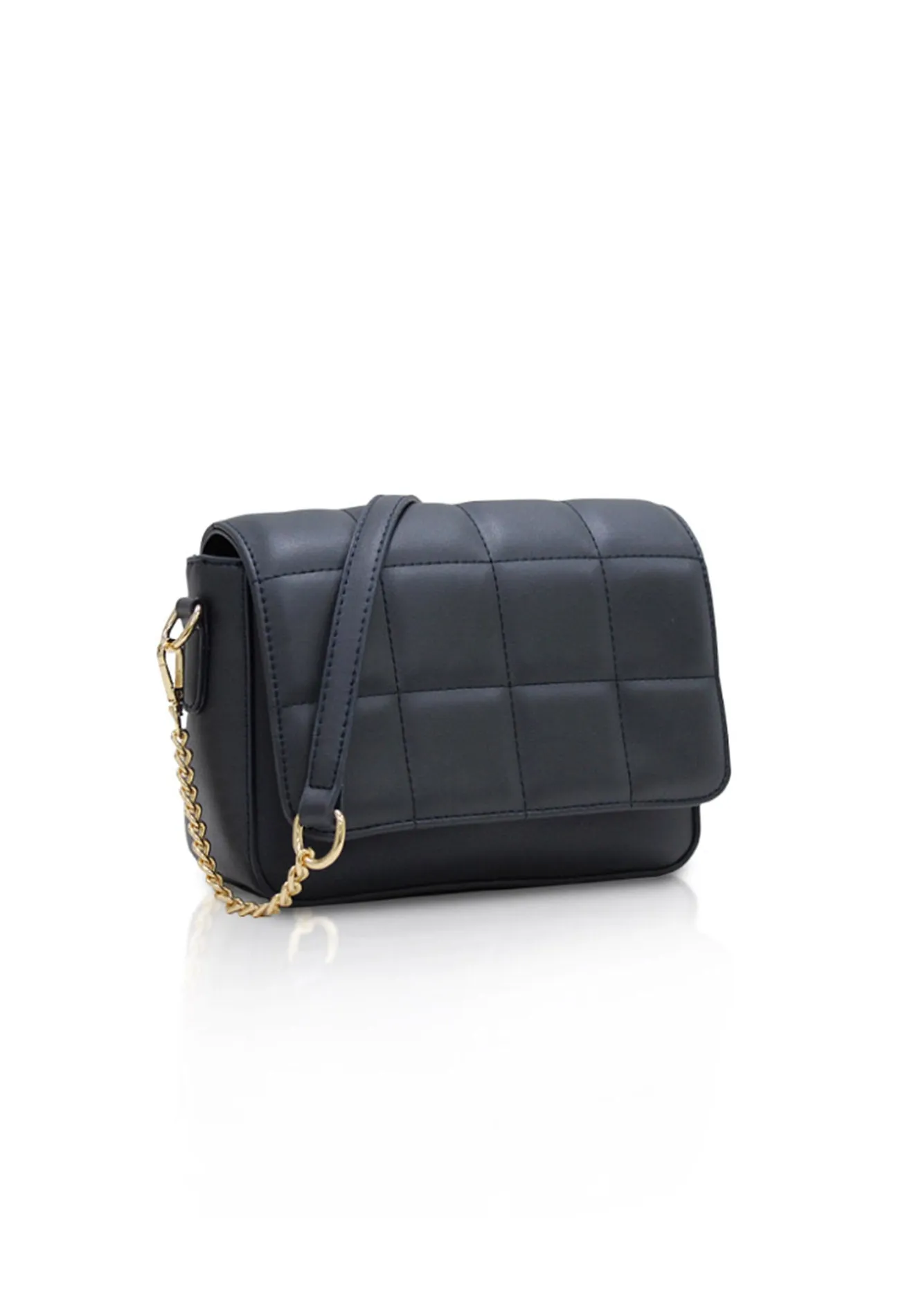 VOIR BELLE Puff Quilted Flap Crossbody Bag