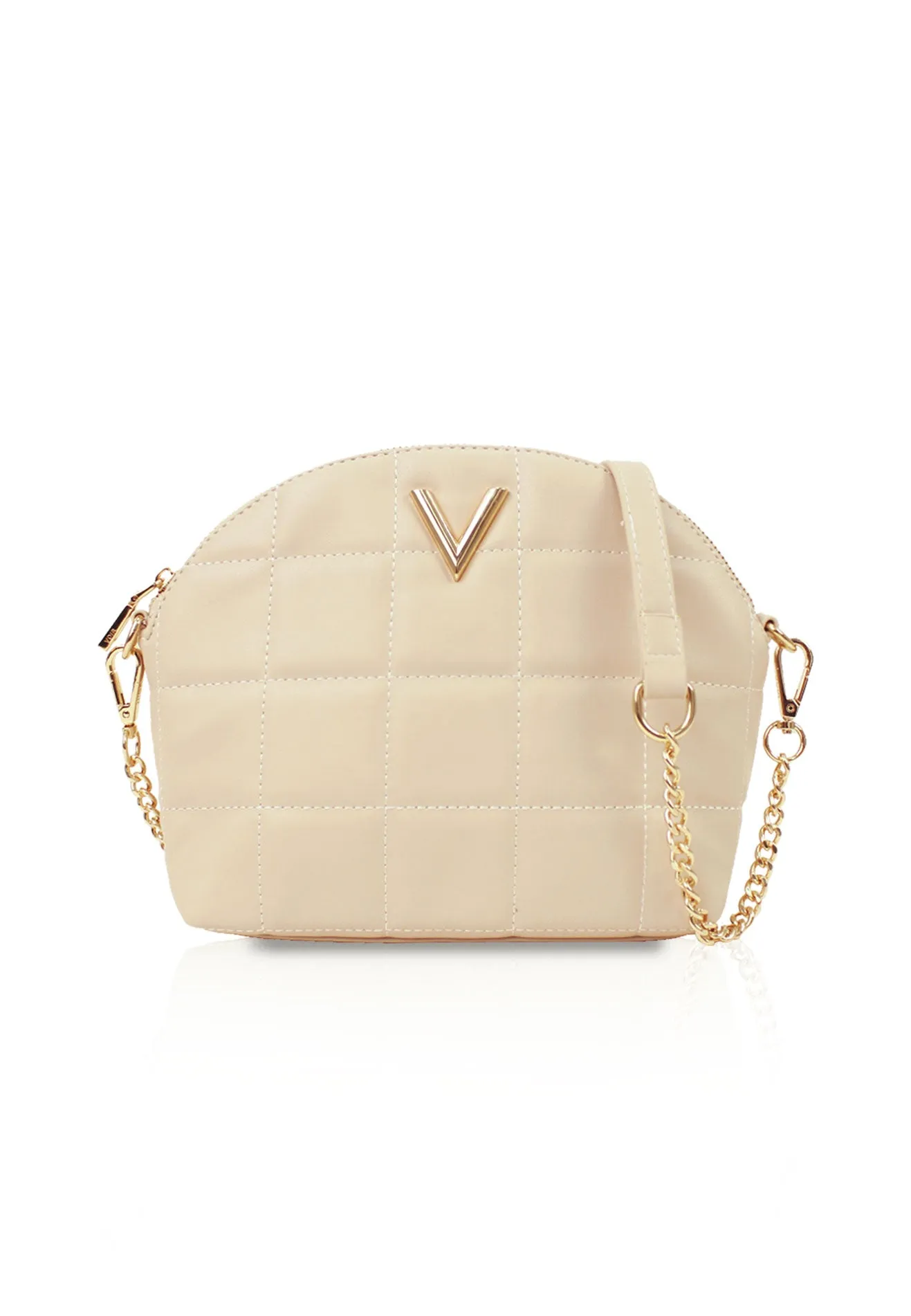 VOIR Half Moon Geometric Iconic 'V' Quilted Sling Bag