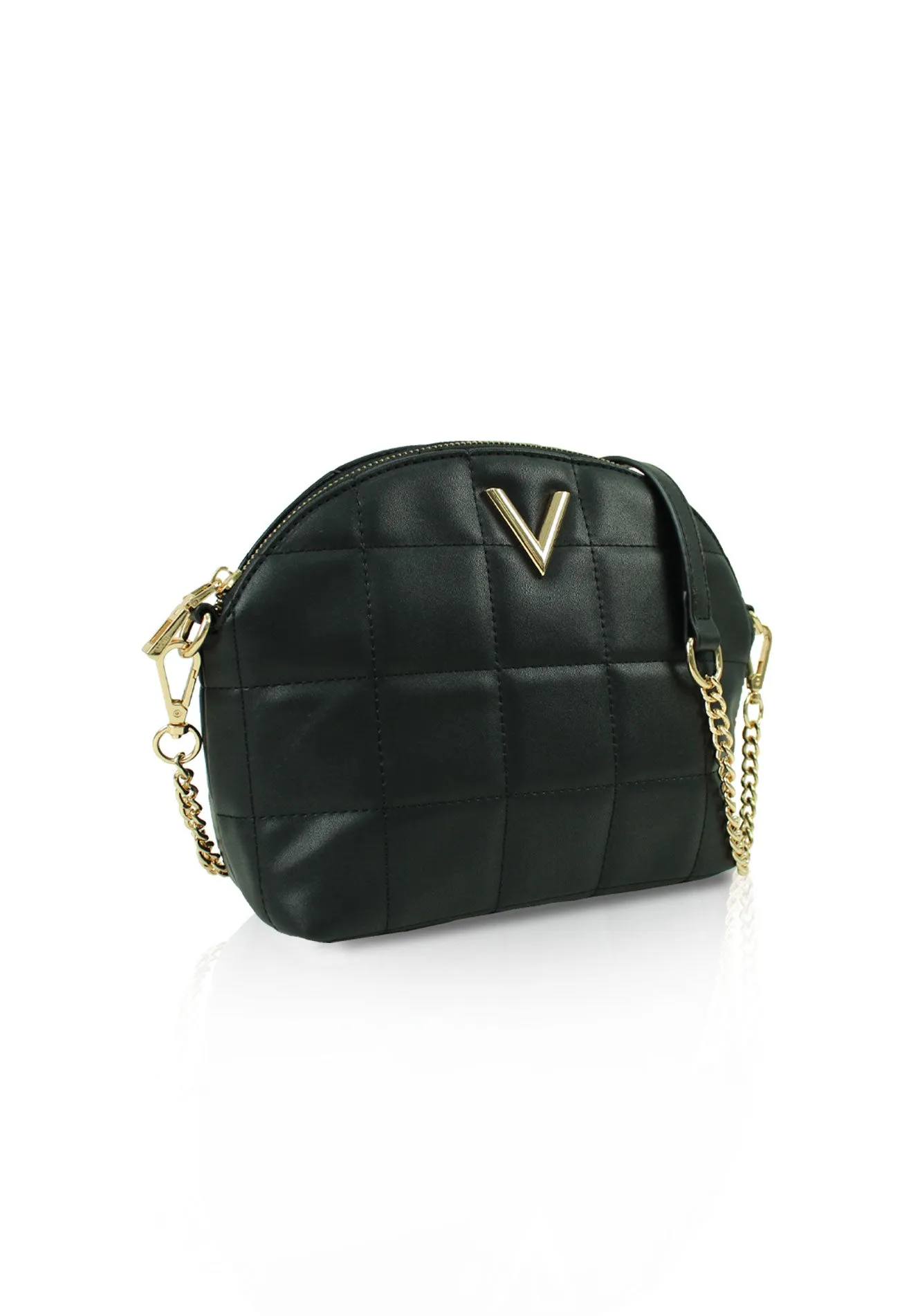 VOIR Half Moon Geometric Iconic 'V' Quilted Sling Bag