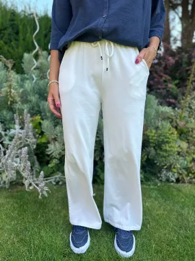 White Soft Comfort Trousers