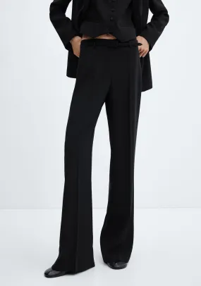 Wideleg trousers with belt