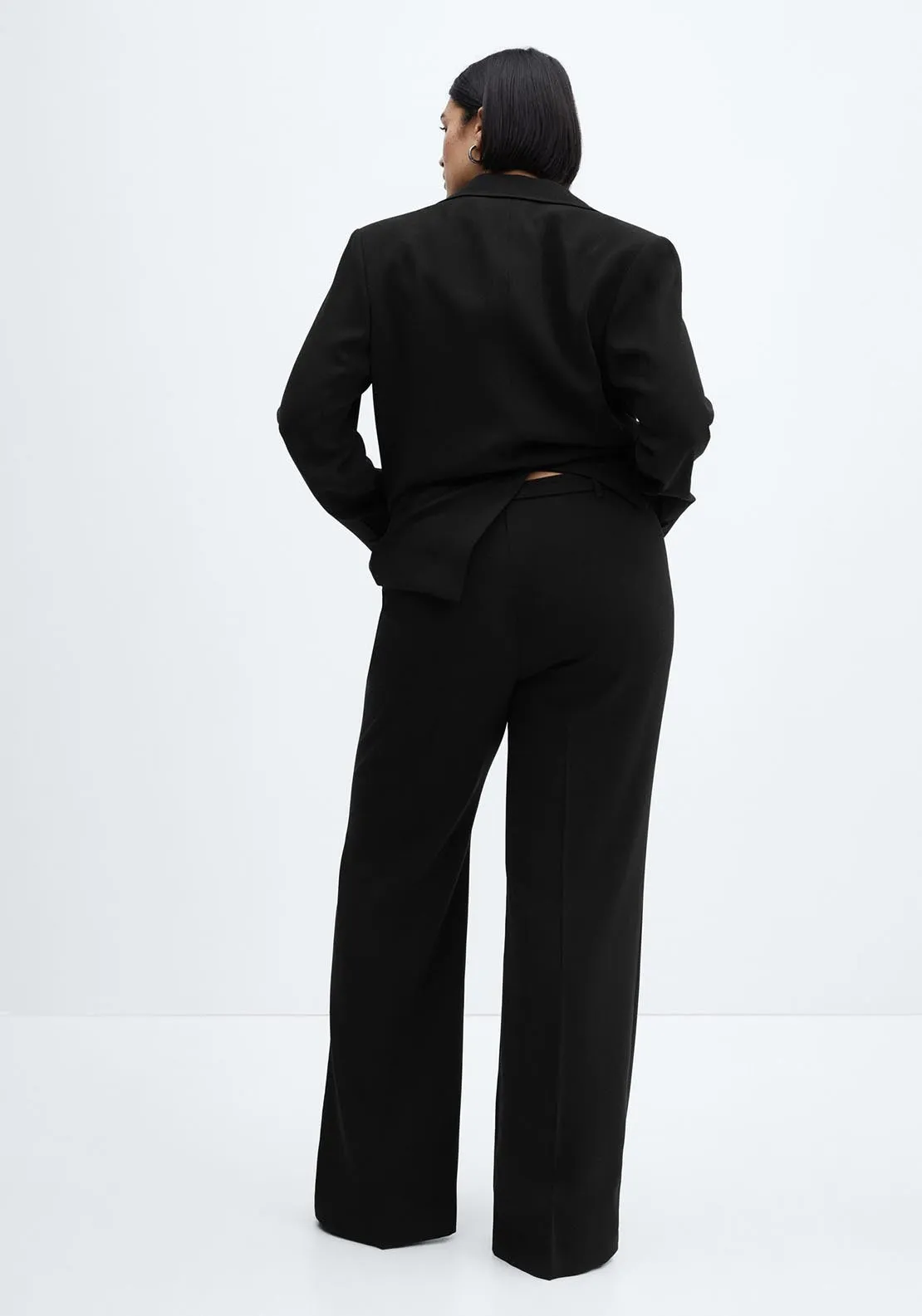 Wideleg trousers with belt