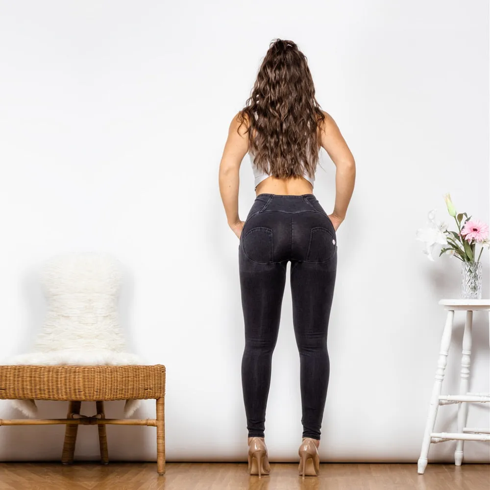 Women's Knitted Push-Up High Waist Booty Lift Tight Fitness Jeggings