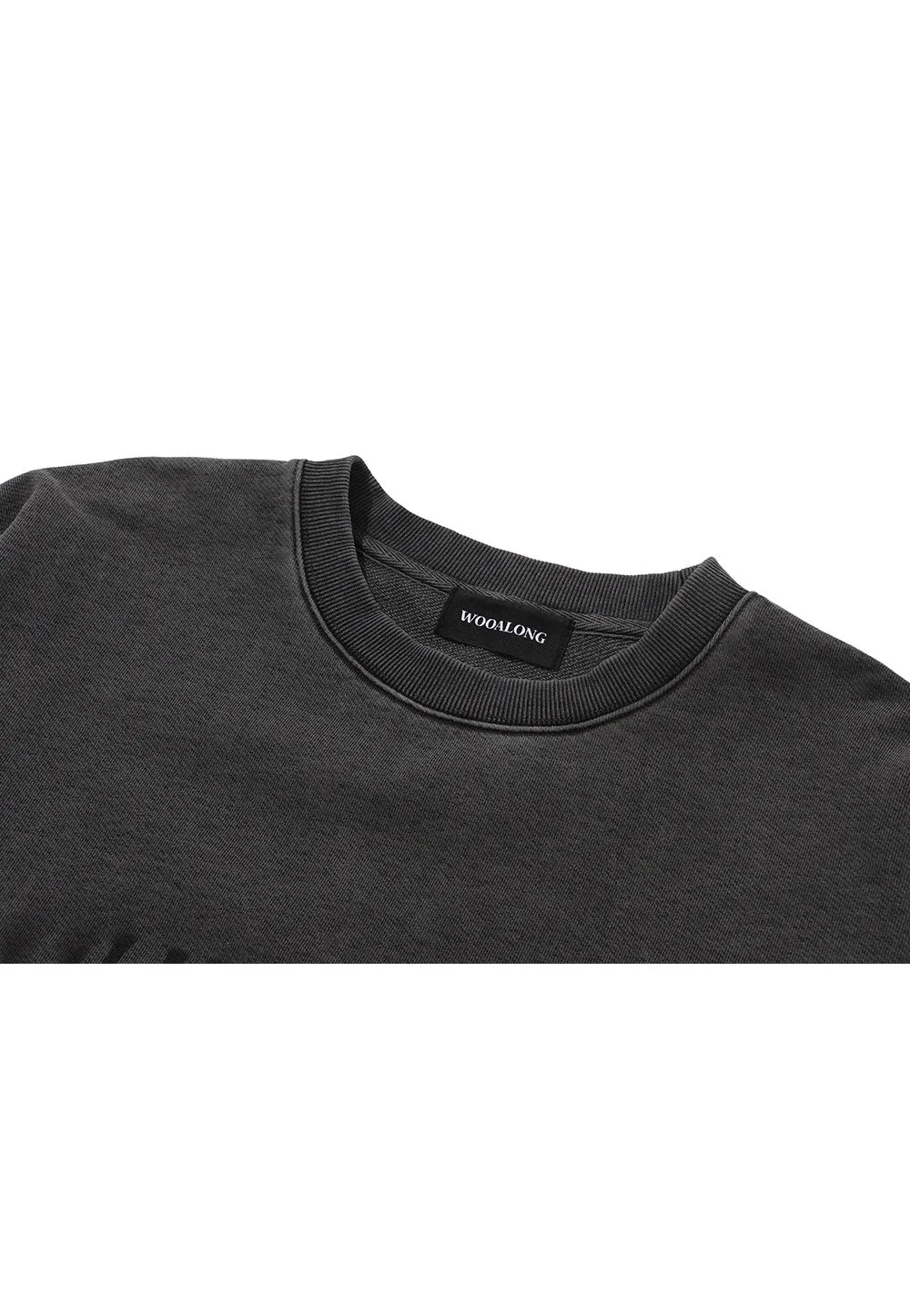 WOOALONG  |Crew Neck Unisex Street Style Long Sleeves Cotton Oversized