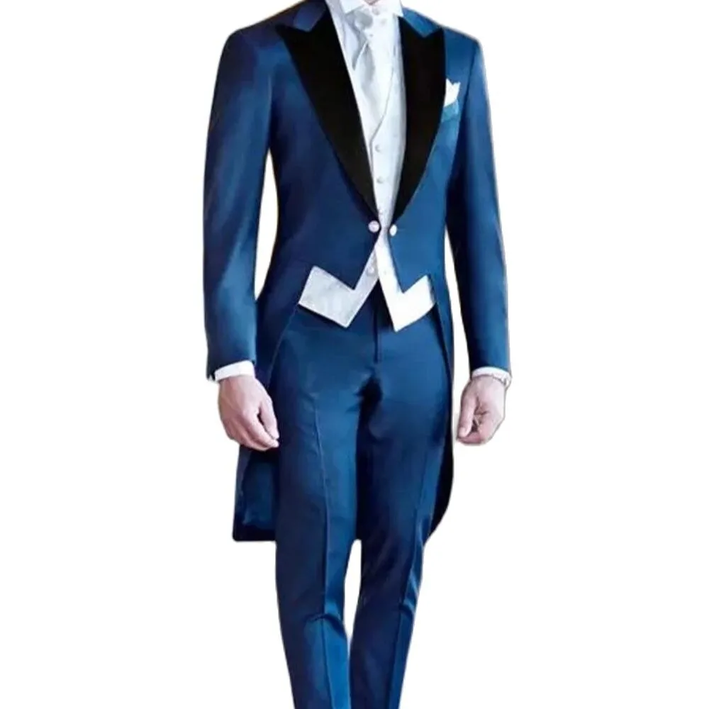 Xituodai New Arrival handsome One Button Groomsmen slim fit Tuxedos Men Suits Wedding Prom Peak Lapel Best Blazer ( Jacket+Pants