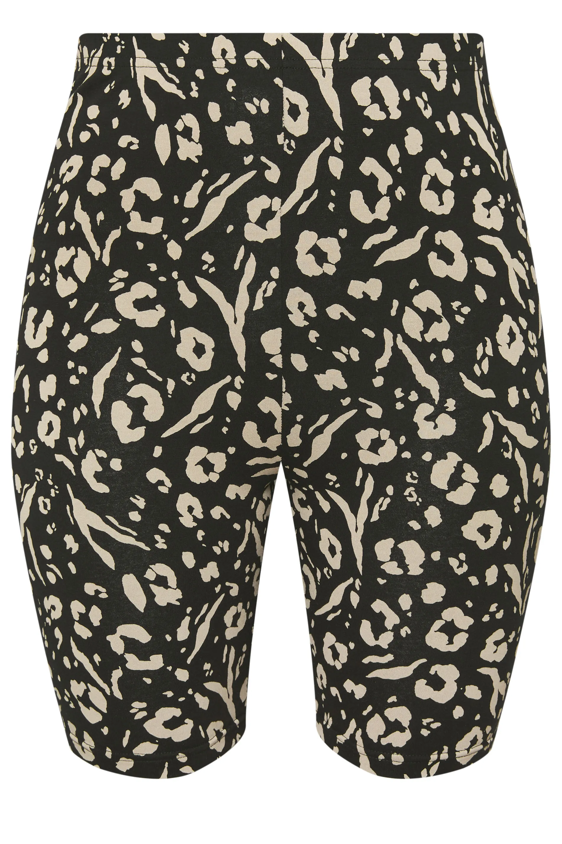 YOURS Curve 2 PACK Black Animal Print Cycling Shorts