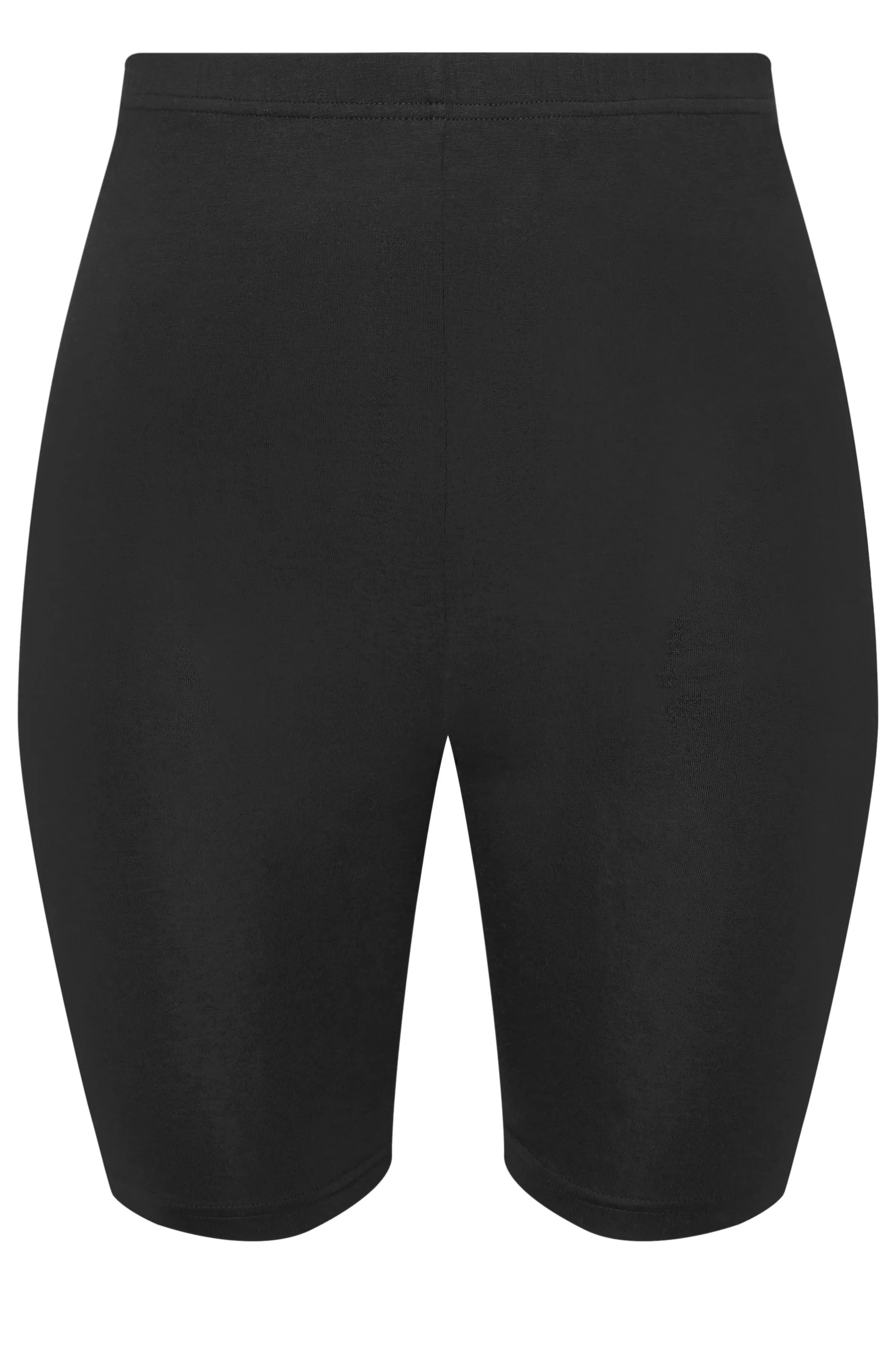 YOURS Curve 2 PACK Black Animal Print Cycling Shorts