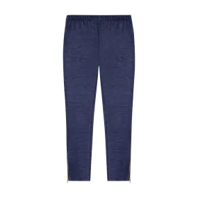 Zipper Tween Leggings Denim Knit