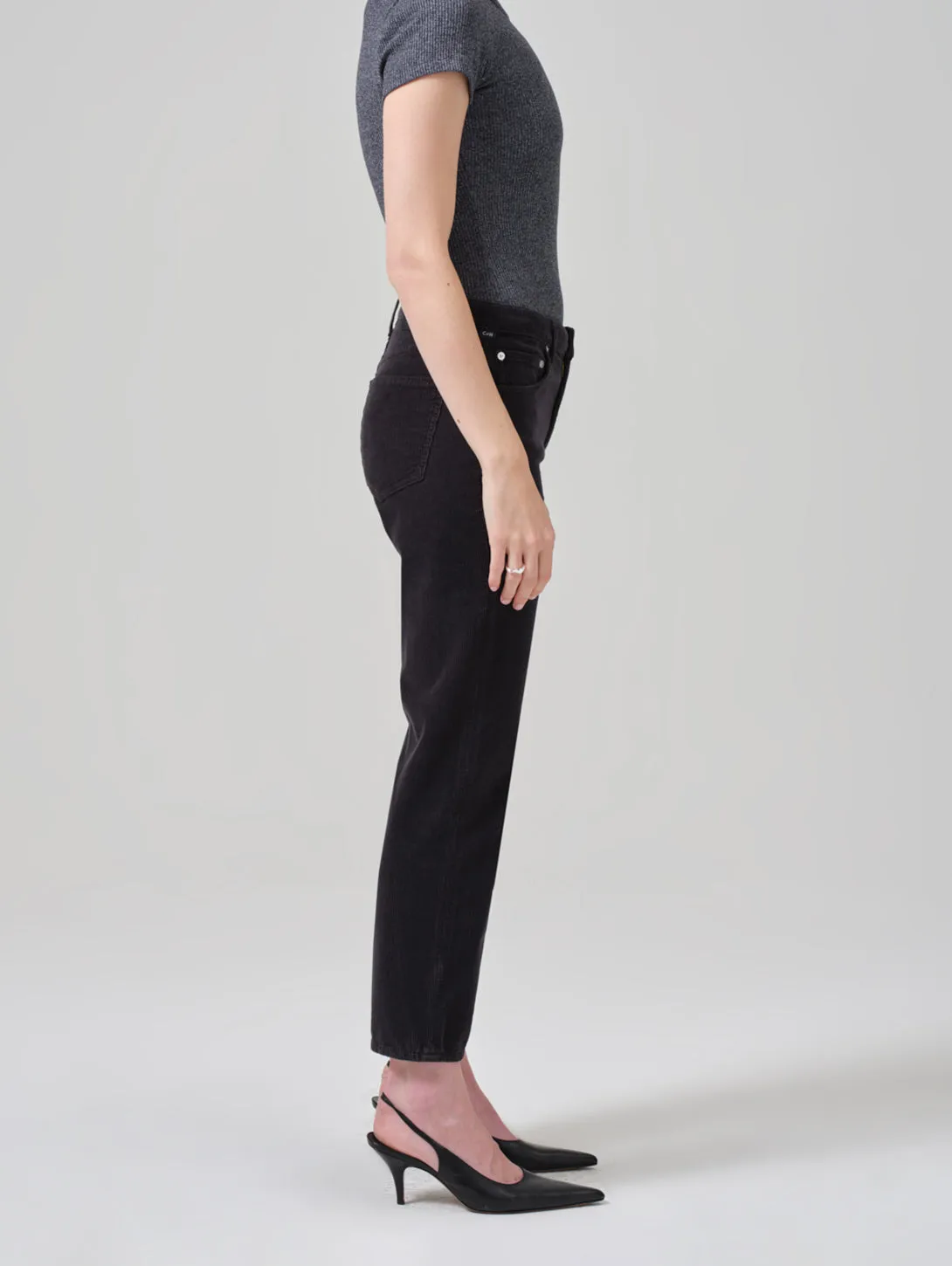 Zurie Straight Leg Corduroy Pant - Cracked Pepper